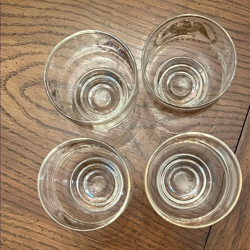 Vintage MCM Barware‎ Set with Ice Bucket and 4 Glasses